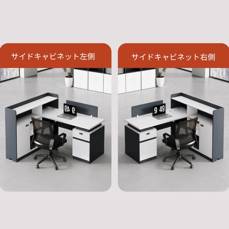 オフィスデスク　サイドキャビネット　大容量収納　ダイヤル錠　使い勝手　パネル付き　シンプル 　ホワイト　グレー　カスタマイズ可能　BGZ-M064
