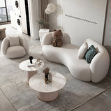 ソファー　カウチ　リビング用　ウレタン　高反発　復元力　天然木　インテリア　シェルパ生地　通気性　エレガント　ユニーク　ベージュ　カスタマイズ可能　kaguyasu