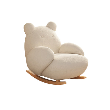 ロッキング　人間工学　シェルパ生地　包み込み感　天然木フレーム　高反発ウレタン　柔らか　チェア　ソファチェア　ふっくら　快適　可愛い　BSF-M195