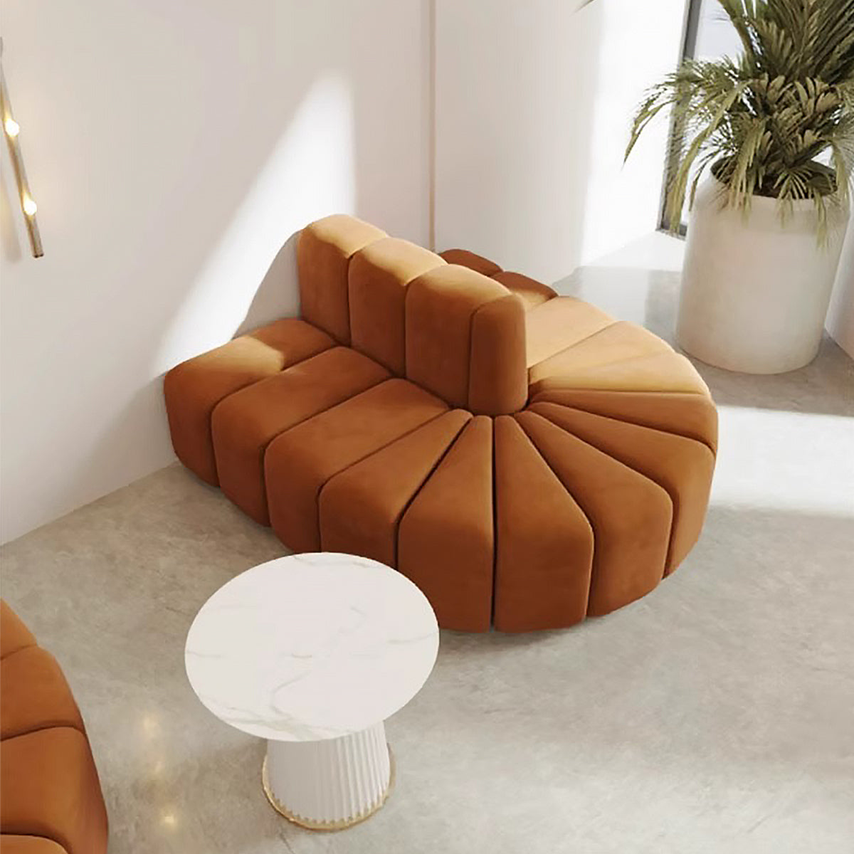 シンプル　洗練　通気性　リビングソファ　ソファー　柔らかい　座り心地　天然木フレーム　フランネル　ウレタンフォーム　丸み　ホワイト　カスタマイズ可能　BSF-M210