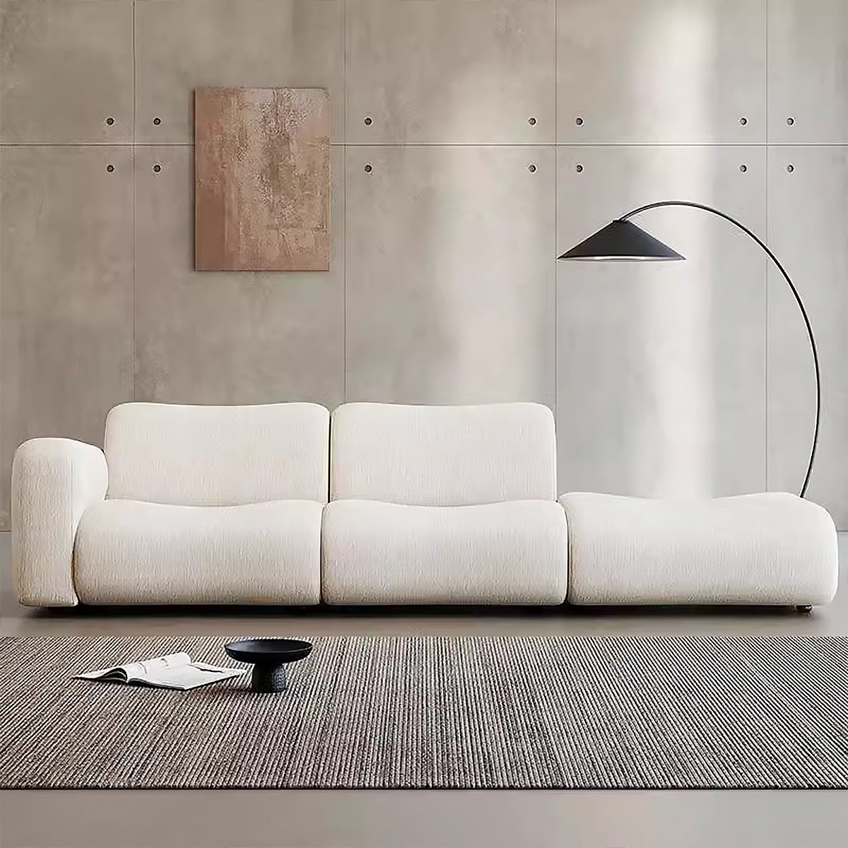 ソファ　リビングソファ　モジュラーソファ　応接ソファ　座り心地　ホワイト　カバーリング　BSF-M212