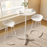 バーテーブル　テーブルセット　丸み　焼付ワニス　コンパクト　チェア　お手入れ簡単　焼付ワニス　高防水性　高品質　ホワイト　ブラック　カスタマイズ可能　BTZ-M020