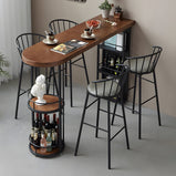 天然パイン材　アイアンフレーム　頑丈　Ｒ仕上げ　収納棚　多段式　プラパート　テーブル　カウンターテーブル　スタイリッシュ　カスタマイズ可能　BTZ-M022