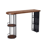 天然パイン材　アイアンフレーム　頑丈　Ｒ仕上げ　収納棚　多段式　プラパート　テーブル　カウンターテーブル　スタイリッシュ　カスタマイズ可能　BTZ-M022