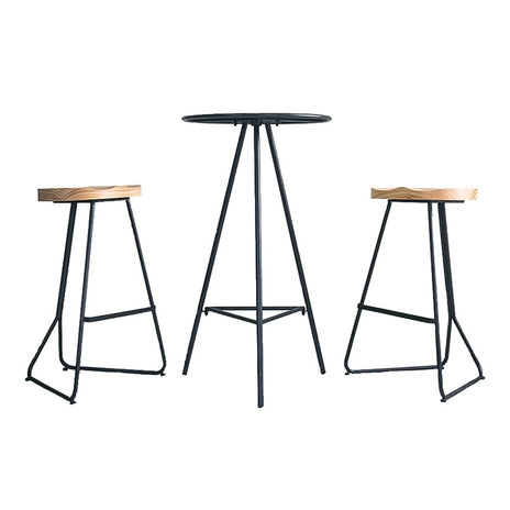 アイアンフレーム　頑丈　丸型天板　ぶつかり防止　安定性　テーブル　カウンターテーブル　シンプル　モダン　ホワイト　ブラック　カスタマイズ可能　BTZ-M023