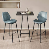 アイアンフレーム　安定性　頑丈　足置き　レザー　テーブル　チェア　セット　ヴィンテージ感　スタイリッシュ　おしゃれ　ブラック　ホワイト　BTZ-M024