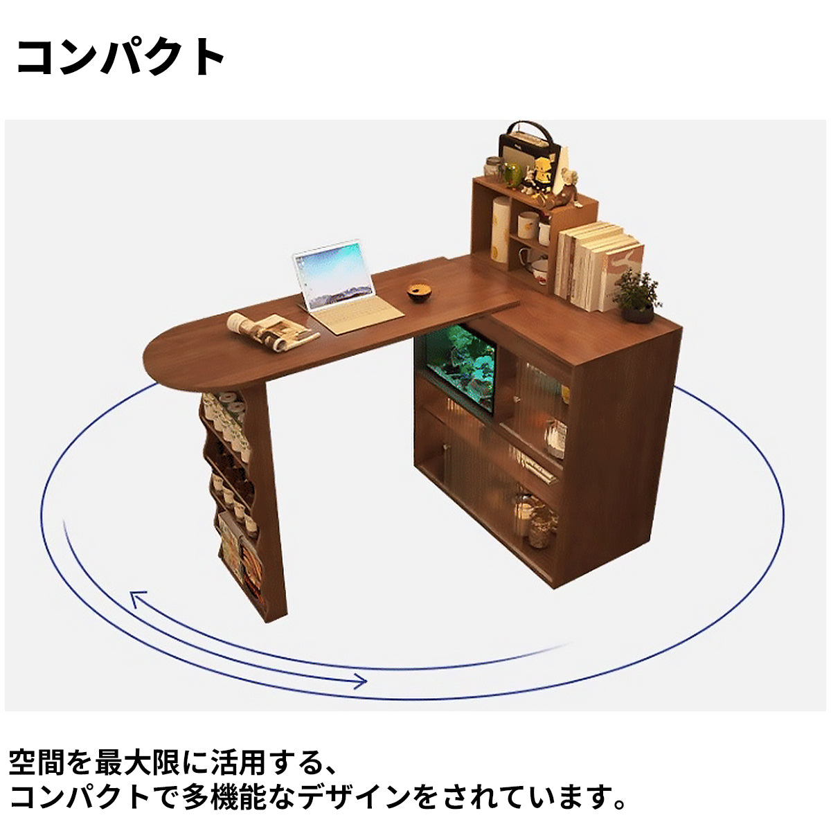 カウンターテーブル　テーブル　天然木　コンパクト　大容量　アクリル板　伸長式天板　シンプル　ブラウン　木目調　BTZ-M025