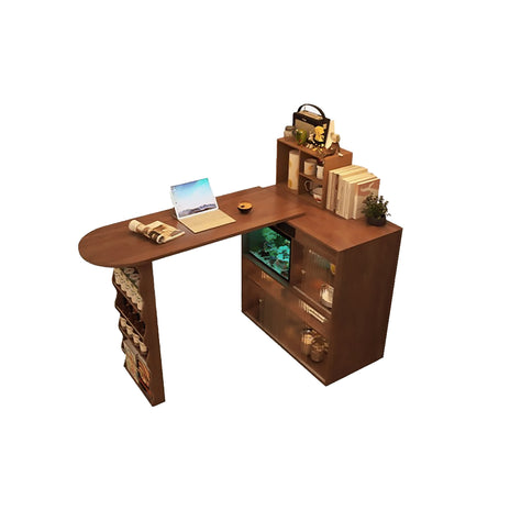 カウンターテーブル　テーブル　天然木　コンパクト　大容量　アクリル板　伸長式天板　シンプル　ブラウン　木目調　BTZ-M025