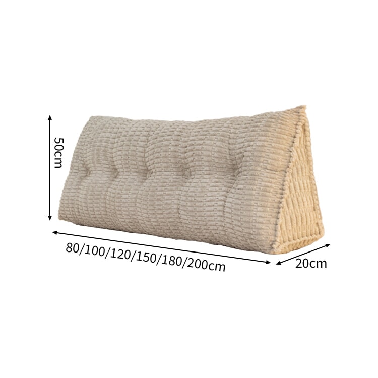 背もたれクッション　ラージベッドレスト　ベッドサイドクッション　柔らか　ウレタン　背もたれ　高通気　人間工学　フランネル生地　発泡ポリエ 　チレン　CTKD-M004　metamall