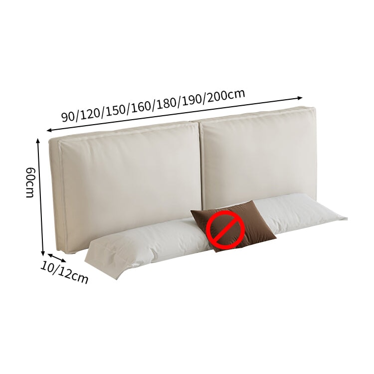 ラージベッドレスト　背もたれクッション　柔らか　背もたれ　高通気　人間工学　ポリエステル生地　シリコンフィル　耐久性　ホワイト　カスタマイズ可能　CTKD-M010　metamall