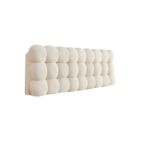 背もたれ　柔らか　シープボア生地　背もたれクッション　ラージベッドレスト　　高通気　人間工学　　ウレタンフォーム　高品質　ホワイト　カスタマイズ可能　CTKD-M011　metamall