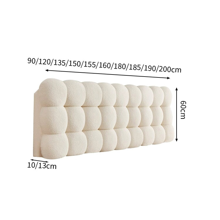 背もたれ　柔らか　シープボア生地　背もたれクッション　ラージベッドレスト　　高通気　人間工学　　ウレタンフォーム　高品質　ホワイト　カスタマイズ可能　CTKD-M011　metamall