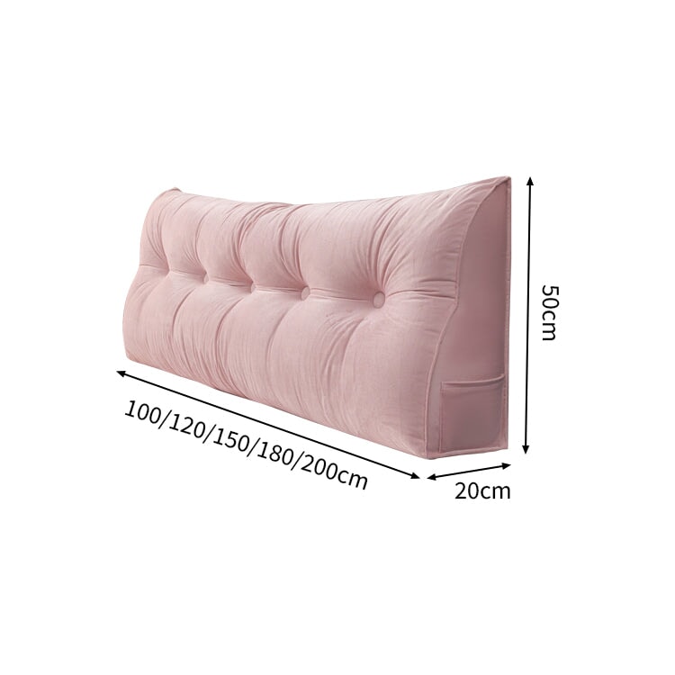 人間工学　高通気　シリコンフィル　背もたれクッション　ベッドサイドクッション　柔らか　背もたれ　高通気　サイドポケット　ベルベット生地　お手入れ簡単　CTKD-M012　metamall