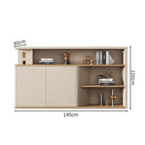 メラミン化粧板　カジュアル　分類収納　重厚感　オフィスキャビネット　ファイリングキャビネット　木製書庫　書類整理棚　モダン　CWG-M006