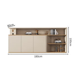 メラミン化粧板　カジュアル　分類収納　重厚感　オフィスキャビネット　ファイリングキャビネット　木製書庫　書類整理棚　モダン　CWG-M006