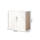 冷間成形鋼　引き戸　可動棚板　シリンダー錠　オフィスキャビネット　ファイリングキャビネット　スチール製書庫　ホワイト　カスタマイズ可能　CWG-M011