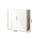 冷間成形鋼　引き戸　可動棚板　シリンダー錠　オフィスキャビネット　ファイリングキャビネット　スチール製書庫　ホワイト　カスタマイズ可能　CWG-M011