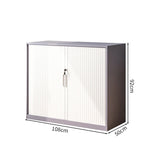 冷間成形鋼　引き戸　可動棚板　シリンダー錠　オフィスキャビネット　ファイリングキャビネット　スチール製書庫　ホワイト　カスタマイズ可能　CWG-M011