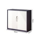 冷間成形鋼　引き戸　可動棚板　シリンダー錠　オフィスキャビネット　ファイリングキャビネット　スチール製書庫　ホワイト　カスタマイズ可能　CWG-M011