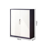 冷間成形鋼　引き戸　可動棚板　シリンダー錠　オフィスキャビネット　ファイリングキャビネット　スチール製書庫　ホワイト　カスタマイズ可能　CWG-M011