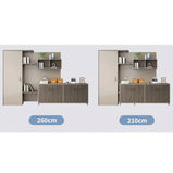 オープン収納　クローゼット付き　メラミン化粧板　オフィスキャビネット　ファイリングキャビネット　木製書庫　書類整理棚　シック　木目調　CWG-M029