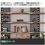 天然木　スチールフレーム　焼付塗装　収納棚　シェルフ　オープンシェルフ　おしゃれ　ブラック　カスタマイズ可能　CWG-M036