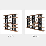 天然木　スチールフレーム　焼付塗装　収納棚　シェルフ　オープンシェルフ　おしゃれ　ブラック　カスタマイズ可能　CWG-M036