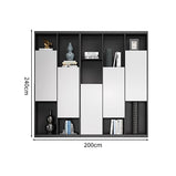 エコ素材　分類収納　オフィス収納　収納キャビネット　ファイリングキャビネット　書類整理棚　シンプル　モダン　ホワイト　カスタマイズ可能　CWG-M039