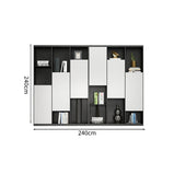 エコ素材　分類収納　オフィス収納　収納キャビネット　ファイリングキャビネット　書類整理棚　シンプル　モダン　ホワイト　カスタマイズ可能　CWG-M039