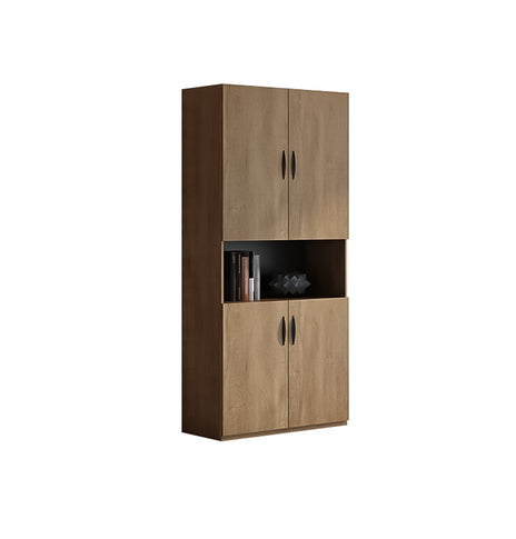 分類収納　木目調　オープン収納　大容量　収納キャビネット　オフィスキャビネット　オフィス収納　シンプル　機能的　カスタマイズ可能　CWG-M051