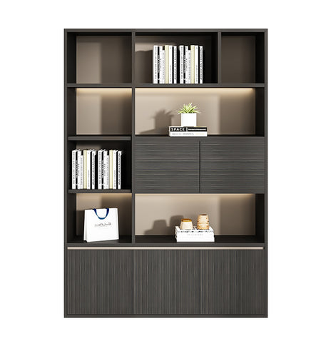 オープン収納　扉付き収納　衣類収納　大容量　分類収納　頑丈　耐久性　キャビネット　収納キャビネット　オフィス用　木目調　落ち着き　カスタマイズ可能　CWG-M052