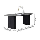 ダイニングテーブル　テーブル　食卓　リブ加工　楕円形　ホワイトアッシュ材　木目調　耐荷重　ローマ風　手作業　カスタマイズ可能　CZ-M074