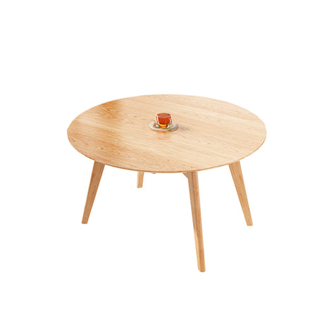 バタフライ式　折りたたみ　省スペース　天然木　頑丈　耐久性　八の字構造　安定性　丸い天板　テーブル　ダイニング用　食事用　木目調　落ち着き　使い勝手　CZ-M076