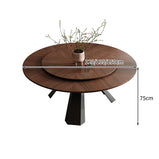 炭素鋼脚　安定性　重厚感　天然木　二重天板　回転　取り外し　面取り加工　幅広　ゆとり　テーブル　ダイニングテーブル　食卓　木目調　穏やか　落ち着き　CZ-M077