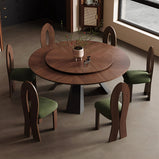 炭素鋼脚　安定性　重厚感　天然木　二重天板　回転　取り外し　面取り加工　幅広　ゆとり　テーブル　ダイニングテーブル　食卓　木目調　穏やか　落ち着き　CZ-M077