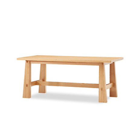 幅広　ゆったり　厚い天板　天然木　頑丈　太い脚　耐荷重　安定性　面取り加工　木目調　テーブル　ダイニングテーブル　食事用　ナチュラル　穏やか　ぬくもり　CZ-M078