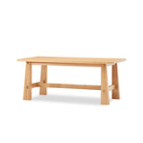 幅広　ゆったり　厚い天板　天然木　頑丈　太い脚　耐荷重　安定性　面取り加工　木目調　テーブル　ダイニングテーブル　食事用　ナチュラル　穏やか　ぬくもり　CZ-M078