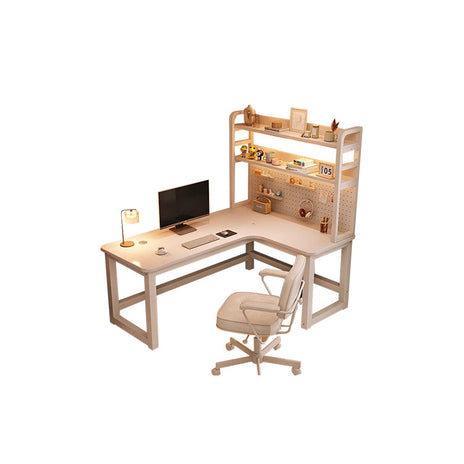 デスク　ワークデスク　L字型デスク　パソコンデスク　スチールフレーム　本棚　エコ素材　Ｒ加工　安定感　収納棚付き　ホワイト　ブラック　カスタマイズ可能　DESK-K022