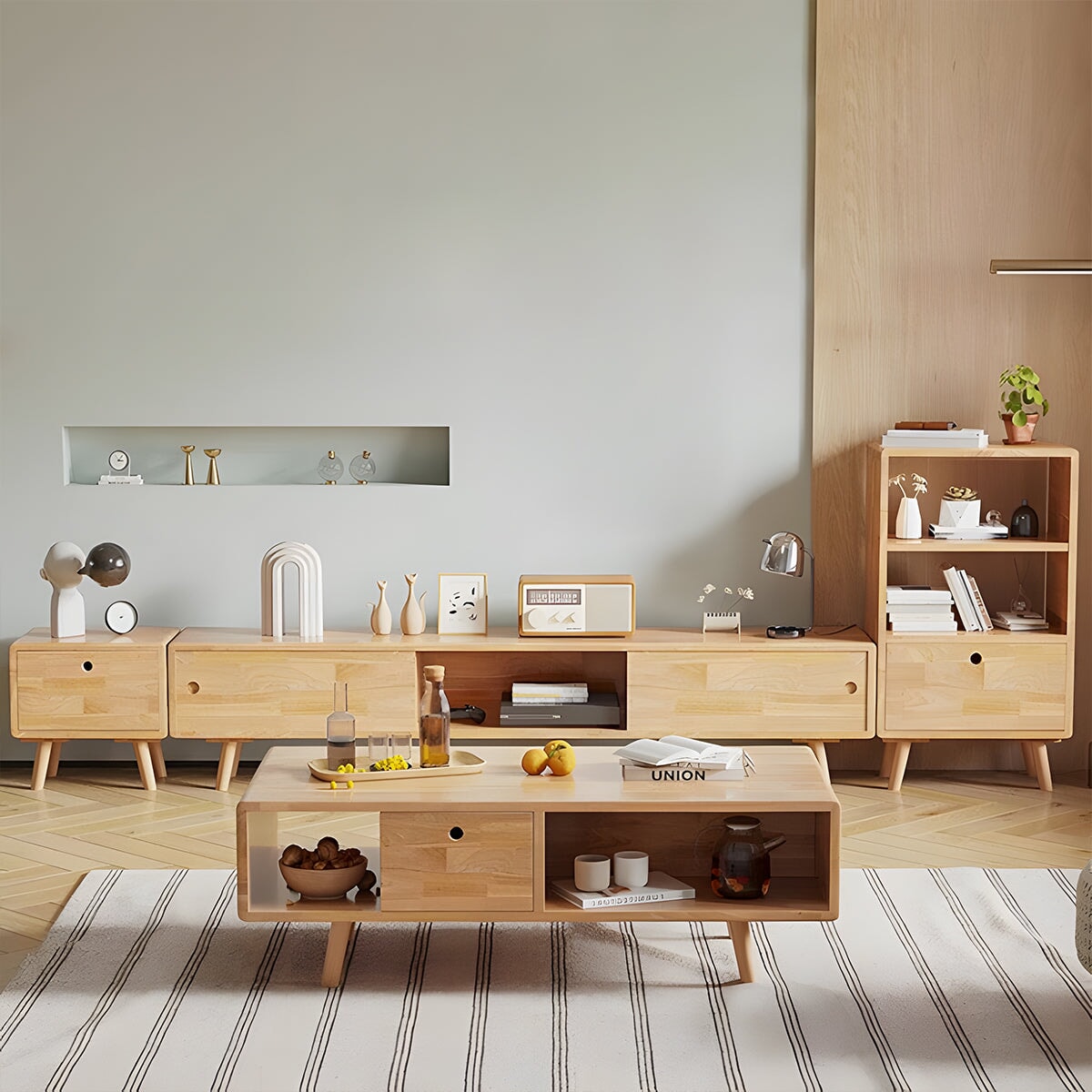 テレビボード　TVボード　リビングボード　ナチュラルテイスト　ナチュラルモダン　引き違い戸　木目調　手掛け　配線孔　フェルト　ナチュラル　カスタマイズ可能　 metamall