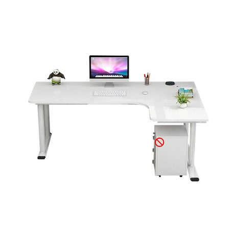 L字デスク　パソコンデスク　オフィスデスク　机　配線穴キャップ　厚い天板　おしゃれ　木目調　カスタマイズ可能　HD206-K