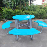 アウトドア　テーブル　チェア　セット　屋外　Ｒ加工　スチールフレーム　耐候性　長持ちしやすい　ブラウン　イエロー　カスタマイズ可能　HWZY-M040