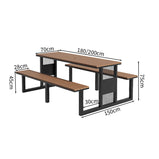 アウトドア　セット　テーブル　椅子　チェア　耐候性　長持ちしやすい　スチールフレーム　樹脂木材　デザイナーズ　高品質　グリーン　カスタマイズ可能　HWZY-M041