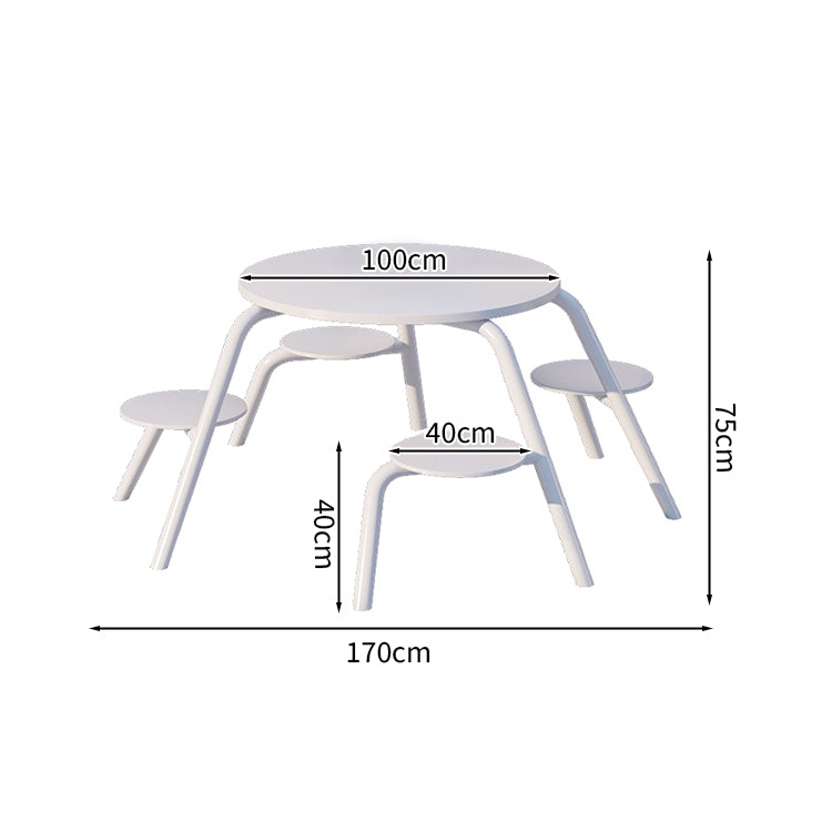 ガーデンテーブル　ガーデンファニチャー　屋外ダイニングセット　セット　屋外家具　ワニス塗装　スチールフレーム　ガーデンパラソル　防水性　グリーン　ブルー　カスタマイズ可能　HWZY-M042