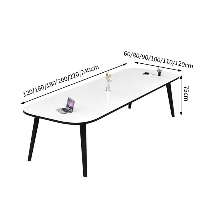 会議テーブル　オフィスデスク　商談テーブル　研修デスク 会議用　ハ字構造　R仕上げ　焼付塗装　シンプル　ホワイト　カスタマイズ可能　HYZ-M-131　metamall