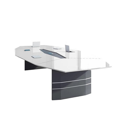 会議テーブル　ミーティングテーブル　　デスク　役員デスク　役員家具　引出し付き　会議机　ワークデスク　オフィスデスク　メラミン化粧板　焼付塗装　配線ボックス　HYZ-M054　metamall