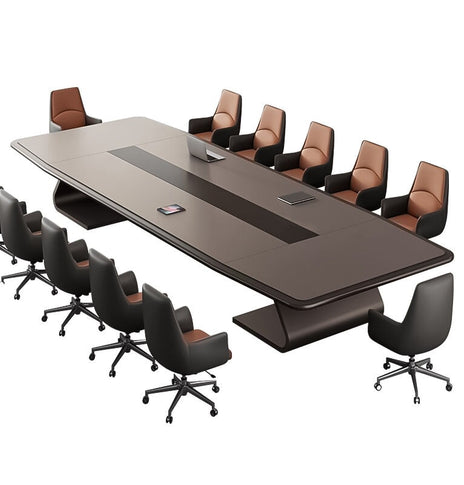 厚み　耐荷重　耐久性　安定感　会議テーブル　木目調　エッジ加工　Ｒ加工　ミーティングテーブル　会議室用　シンプル　スタイリッシュ　カスタマイズ可能　HYZ-M062