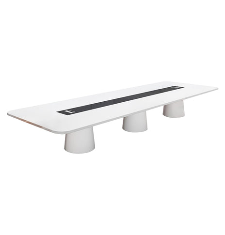 安定性　ホワイト　会議室用テーブル　ミーティングテーブル　会議テーブル　エコ素材　焼付塗装　Ｒ加工　エッジ加工　大型　カスタマイズ可能　HYZ-M068