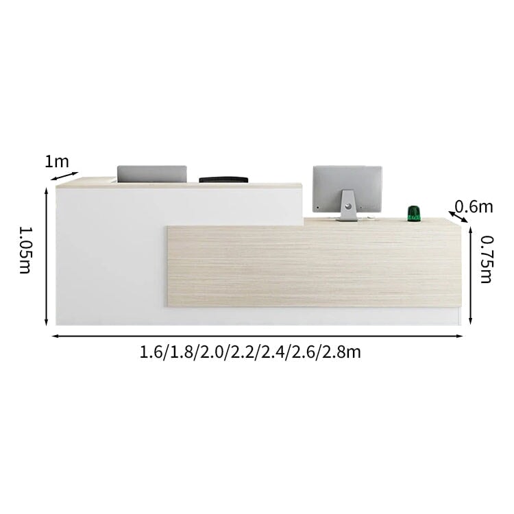 受付カウンター カウンター 受付台 オフィス受付 エントランス受付 レジカウンター 木製 JDT-M-011 metamall