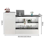 受付カウンター　レジカウンター　オフィス受付　鍵付き　配線穴付き　角丸　シンプル　ホワイト　カスタマイズ可能  JDT-M-104-kc 　metamall