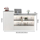 受付カウンター　レジカウンター　オフィス受付　鍵付き　配線穴付き　角丸　シンプル　ホワイト　カスタマイズ可能  JDT-M-104-kc 　metamall